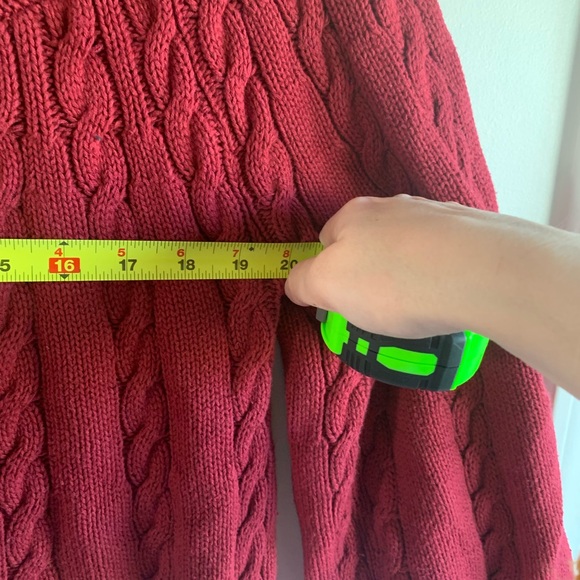 NorthStyle Women's Rich Red Cable Knit Sweater - Picture 9 of 11